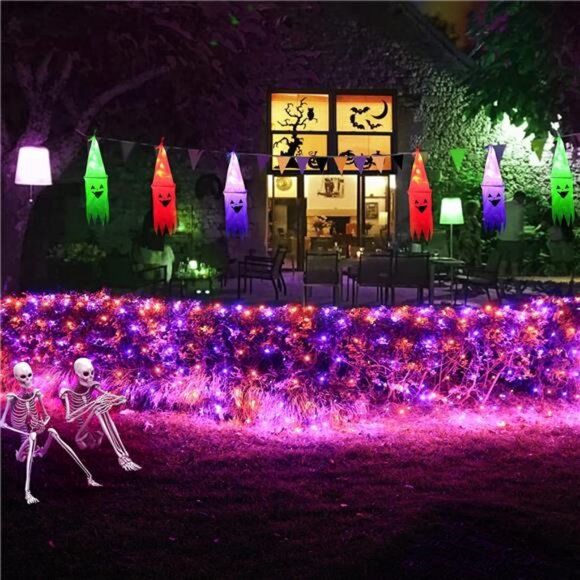 360 LED Halloween Net Lights Outdoor, 21 ft x 5 ft Connectable Mesh String Light - Picture 5 of 7